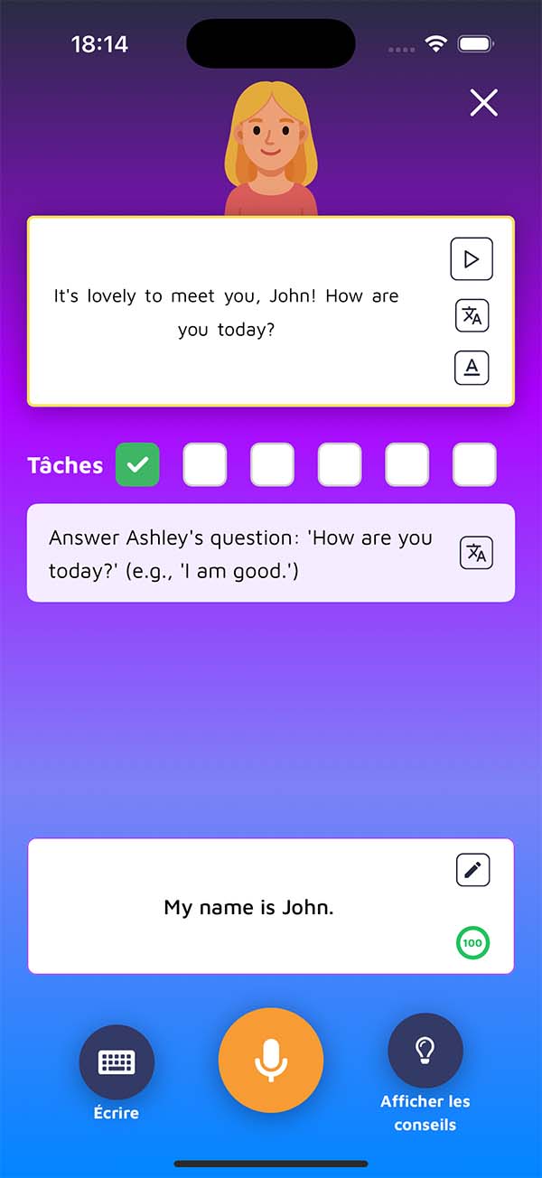 Capture d'écran de l'application / Animation de démonstration